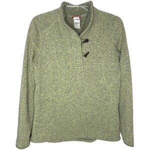 The North Face Shawl Collar 2-Button Fleece Lined Sweater  - Olive/Gray  - L